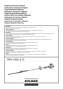 Kullanım kılavuzu Dolmar MH-246.4D Çalı makası