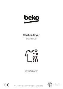 Handleiding BEKO HTV8716XWST Was-droog combinatie