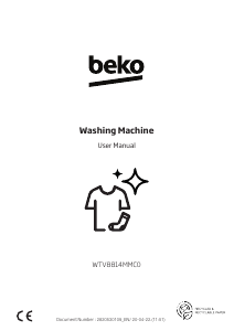 Manual BEKO WTV8814MMC0 Washing Machine