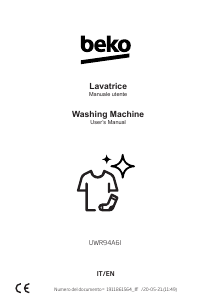 Manuale BEKO UWR94A6I Lavatrice