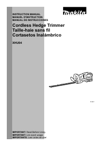 Manual Makita XHU04PT Hedgecutter
