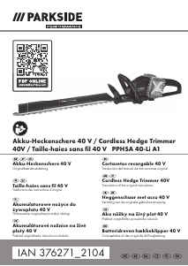 Manual de uso Parkside PPHSA 40-Li A1 Tijeras cortasetos