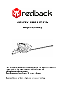 Brugsanvisning Redback E522D Hækkeklipper