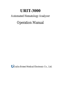 Handleiding Guilin URIT-3000 Hematologiesysteem