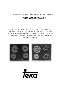 Manual Teka TR 600 Plită