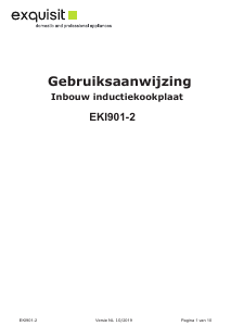 Handleiding Exquisit EKI 901-2 Kookplaat