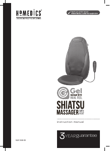 Kullanım kılavuzu Homedics SGM-1300H-EU Shiatsu Masaj cihazı