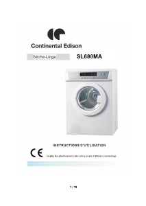 Mode d’emploi Continental Edison SL680MA Sèche-linge