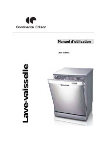 Mode d’emploi Continental Edison CELV128FSA Lave-vaisselle