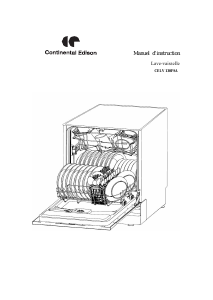 Mode d’emploi Continental Edison CELV130FSA Lave-vaisselle