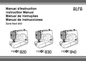 Manual Alfa Next 820 Máquina de costura