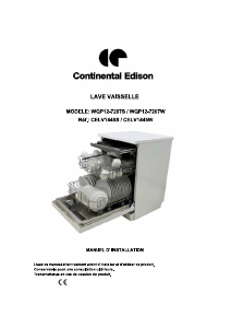 Mode d’emploi Continental Edison CELV1249FULL Lave-vaisselle