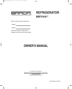 Handleiding Brada BBF19KASW Koel-vries combinatie