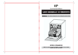 Mode d’emploi Continental Edison CELVB1249A Lave-vaisselle