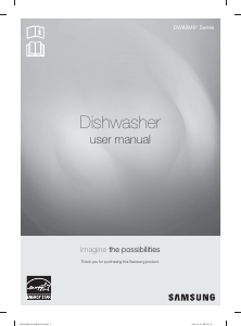 Manual Samsung DW80M9550US/AC Dishwasher