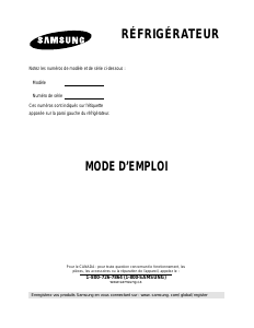 Mode d’emploi Samsung RB213KASB Réfrigérateur combiné