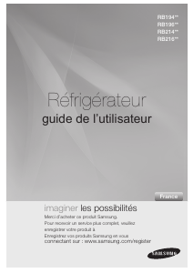 Mode d’emploi Samsung RB196ABRS/XAC Réfrigérateur combiné