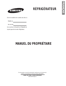 Mode d’emploi Samsung RB1855SL Réfrigérateur combiné