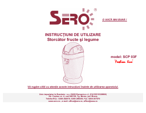 Manual Sero SCPP 03F Fasion Line Storcator citrice