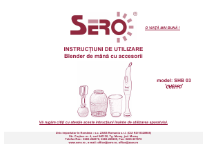 Manual Sero SHB 03 Cheffo Blender de mână
