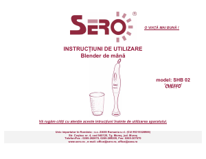 Manual Sero SHB 02 Cheffo Blender de mână