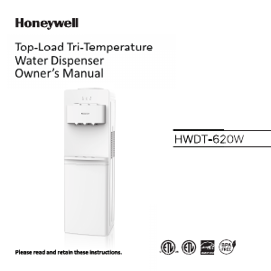 Mode d’emploi Honeywell HWDT-620W Fontaine à eau