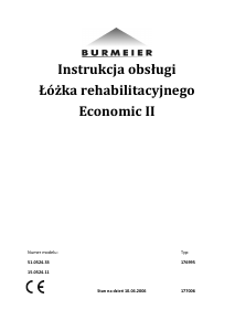 Instrukcja Burmeier Economic II Łóżko szpitalne