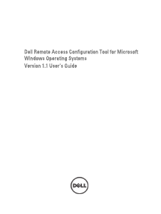 Handleiding Dell Remote Access Configuration Tool Version 1.1