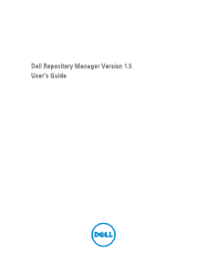Manual Dell Repository Manager Version 1.5