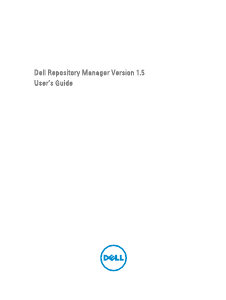 Handleiding Dell Repository Manager Version 1.5