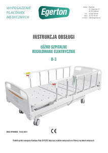 Instrukcja Egerton D-3 Łóżko szpitalne