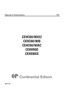Mode d’emploi Continental Edison CEHV90D Hotte aspirante