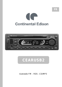 Mode d’emploi Continental Edison CEARUSB2 Autoradio