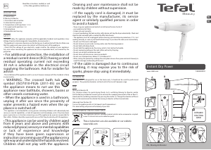 Handleiding Tefal HV6092M0 Instant Dry Power Haardroger