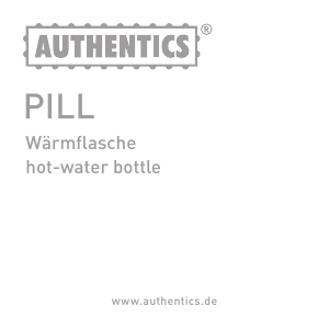 説明書 Authentics Pill 湯たんぽ