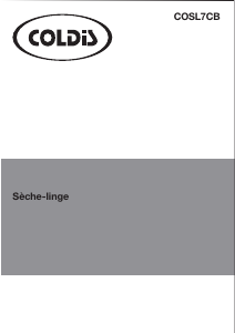 Mode d’emploi Coldis COSL7CB Sèche-linge