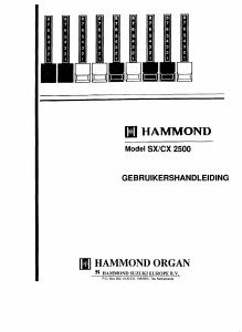 Handleiding Hammond SX 2500 Orgel