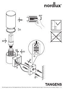 Manual Nordlux Tangens Single Candeeiro