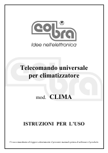 Manuale Cobra Clima Telecomando