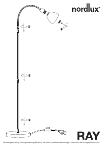 Manual Nordlux Ray Single Candeeiro