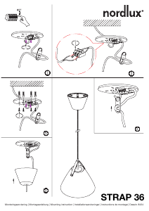 Bruksanvisning Nordlux Strap 36 Lampa