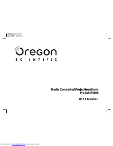Manual Oregon EW96 Despertador