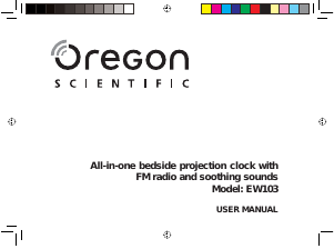 Manual Oregon EW103 Rádio relógio
