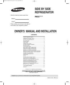 Manual Samsung RM255BARB Fridge-Freezer
