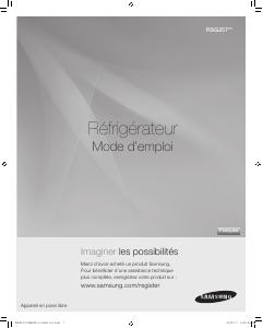 Mode d’emploi Samsung RSG257AAWP/XAC Réfrigérateur combiné