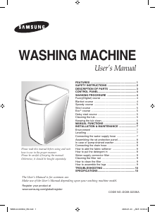Manual Samsung WA85J3 Washing Machine