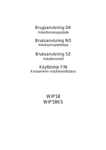 Bruksanvisning Witt WIP 58 KS Kokeplate