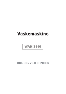Brugsanvisning Scandomestic WAH 3116 Vaskemaskine