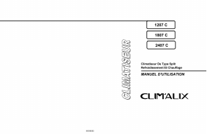 Mode d’emploi Climalix 2407C Climatiseur