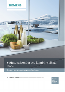Kullanım kılavuzu Siemens KG86NAI30M Donduruculu buzdolabı